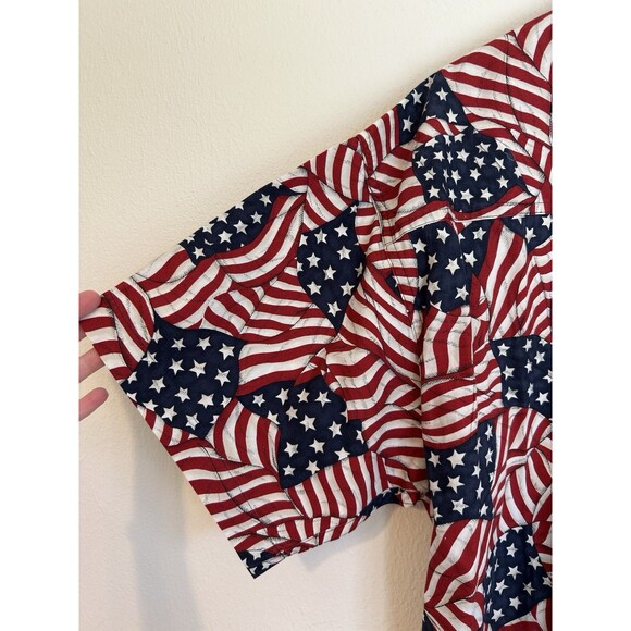 RARE VTG Ralph Lauren Chaps USA Flag Polo Shirt Men's L Vintage Button Down - Picture 5 of 5